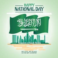 Ilustración del día nacional de Arabia Saudita 23 de septiembre vector