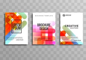 Abstract colorful buisness brochure template set design vector