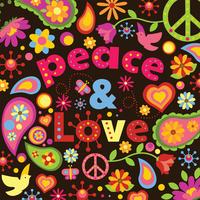 Peace and Love Vector Design