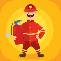 FIrefighter Character Vector