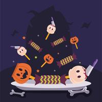 halloween candy vector