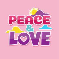 Cartel de paz y amor vector