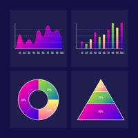 Tablero de instrumentos UI / UX Gráfico de barras y gráficos de líneas Diseños Elementos de infografía vector