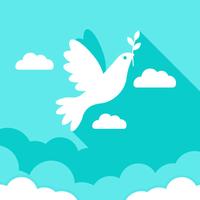 Peace Symbol With Dove Vector