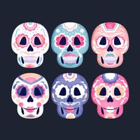 Colección de vectores de calaveras de azúcar