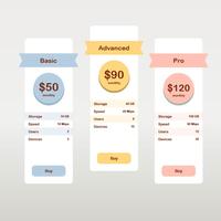 Subscription Plan Banners vector