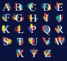 Paquete de vectores de Autumn Alphabets