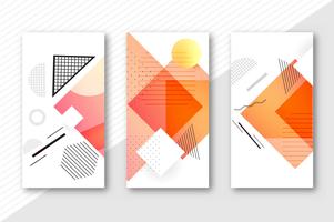 Banners geométricos abstractos conjunto ilustración vectorial plantilla vector