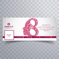 Women's day facebook cover design vector