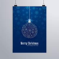 Modern christmas brochure vector