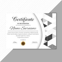 modern certificate template geometric background vector