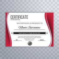 Certificate template luxury and diploma style wave design vector