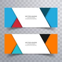 Abstract banner set design background or header templates vector