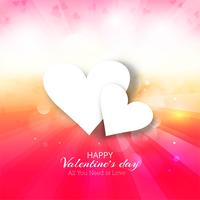 Feliz día de San Valentín colorida ilustración de fondo vector
