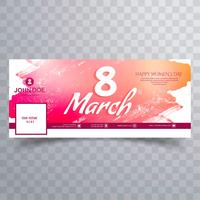 Women's day beautiful facebook cover design vector