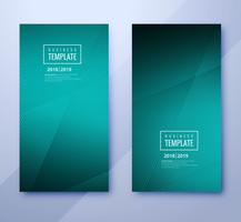 Abstract geometric business template brochure set design vector