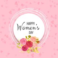 Día Internacional de la Mujer Feliz - 8 de marzo fondo de vacaciones