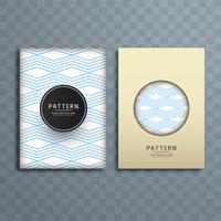 Ilustración de diseño de folleto de patrón retro abstracto vector