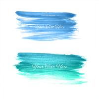 Hand drawn watercolor stroke blue shade background vector