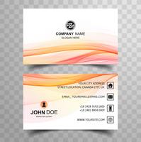 Abstract colorful wave business card background