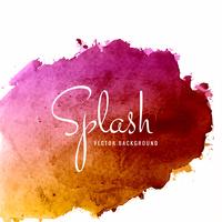 Beautiful colorful watercolor splash background vector