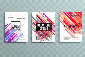 modern colorful business brochure set vector