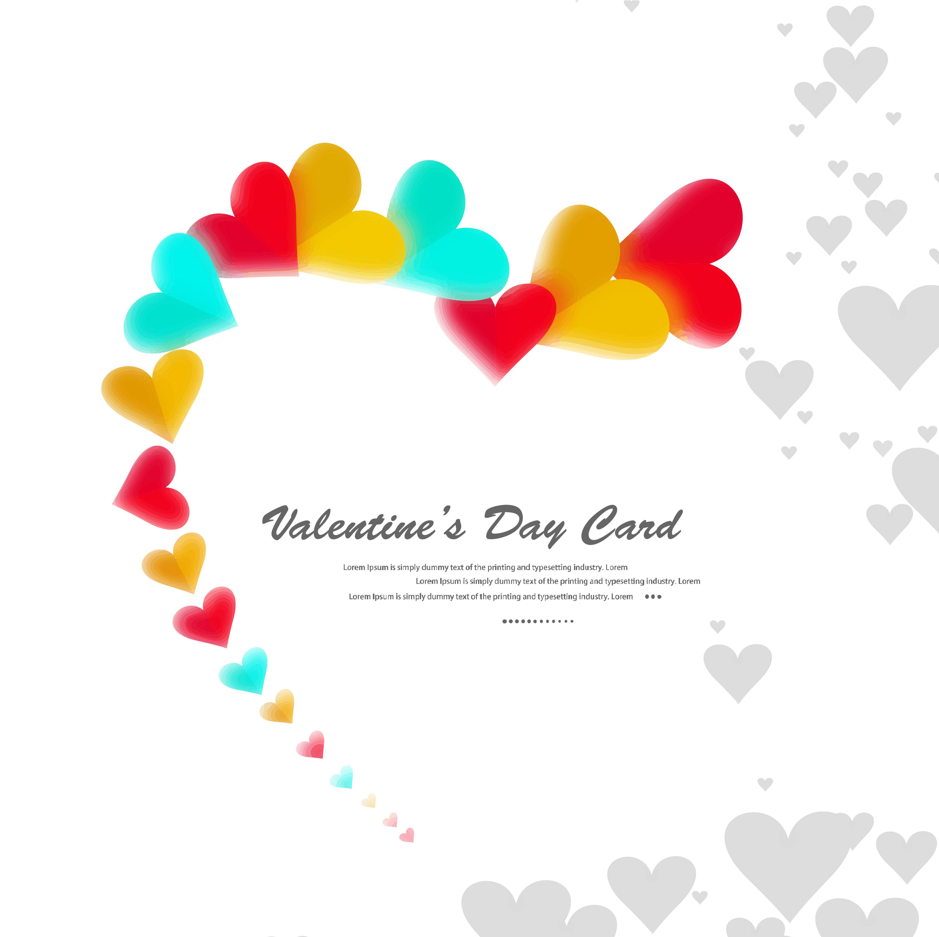 Happy Valentine S Day Hearts On A White Background Download Free Vectors Clipart Graphics Vector Art