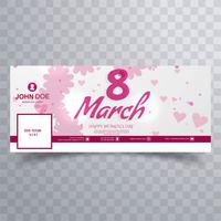 Women's day facebook cover design vector