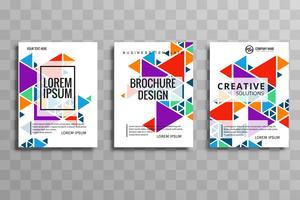 modern business brochure set vector