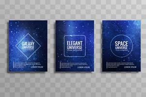 modern galaxy universe vector brochure cards set vector