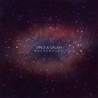 Space Galaxy Background with nebula, stardust and bright shining vector