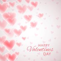 Tarjeta de regalo de día de San Valentín; Fondo de forma de corazón de amor de vacaciones vector