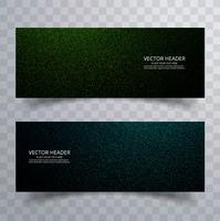 Abstract  banners set glitter design vector