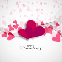 Modern valentine's day hearts decorative background vector