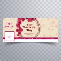 Women's day creative facebook cover design vector