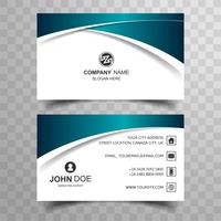 Modern buisness card with creative wave vector