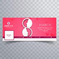 Women's day facebook cover design vector