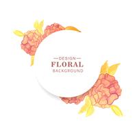 Floral wreath wedding design vector