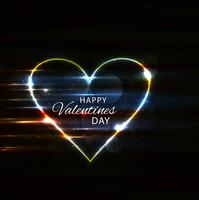 Happy Valentine's day colorful shiny heart background vector