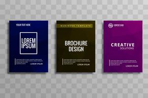 Abstract colorful polygon business brochure set vector