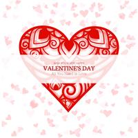 Happy valentine's day love card heart design illustration vector