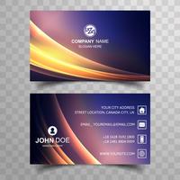 Abstract business card colorful shiny wave background vector