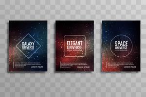 modern galaxy universe vector brochure cards set vector