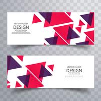 Modern geometric banners set vector