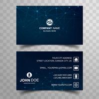 Abstract business card template with polygon design vector