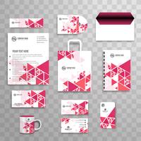 Modern business stationery set vector