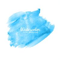 Abstract bright blue watercolor brush stroke design