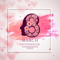 Realistic women's day background illustration vector