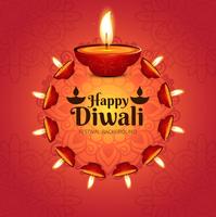 Abstract shiny beautiful diwali background vector