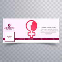 Women's day facebook cover design vector